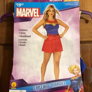 NWT Marvels Captain Marvel Halloween Costume - Womens Size M